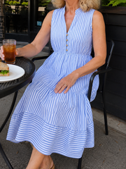 FLASH SALE - Effortless Striped Midi Dress | Tracked Shipping