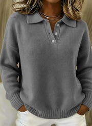 FLASH SALE - Everyday Luxe Button-Collar Knit