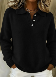 FLASH SALE - Everyday Luxe Button-Collar Knit
