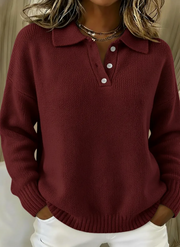 FLASH SALE - Everyday Luxe Button-Collar Knit