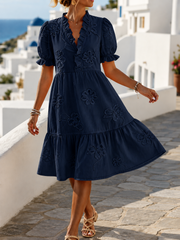 FLASH SALE - Floral Embroidered Effortless Dress | Tracked Shipping