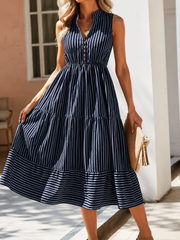 FLASH SALE - Effortless Striped Midi Dress | Tracked Shipping