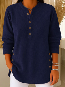 FLASH SALE - Ribbed V-Neck Pullover | Free Delivery